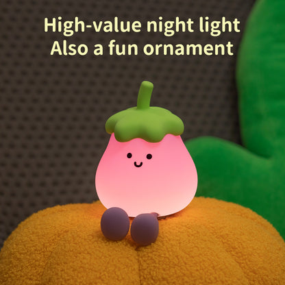 Smiling Baby Eggplant Night Light 3 Modes USB Rechargeable-EP01