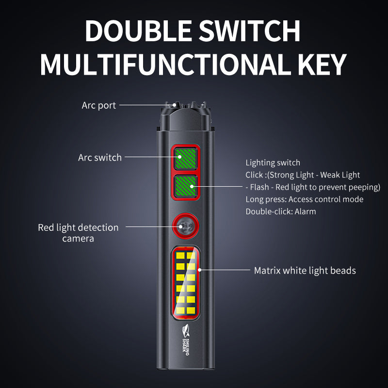 Smiling Shark Self-Defense Torch Arc Electric Shocker Led Flashlight-5381A