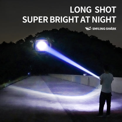 Smiling Shark SD-7100 Flashlight Super Bright 10000 lumens Torches Rechargeable Type-C Usb Rechargeable Zoomable Waterproof With Powerbank Function&nbsp;