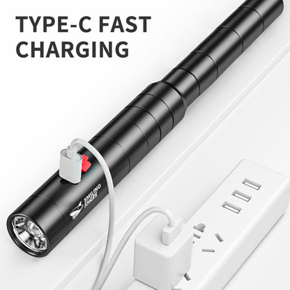 Smiling Shark Self-Defense Torch Arc Electric Shocker Led Flashlight-7159