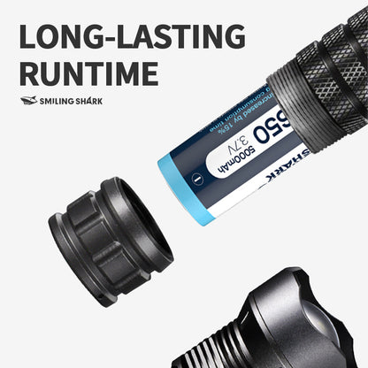 Smiling Shark X92 Super Bright 6000 Lumens Rechargeable Led Torch Flashlight Lighting Torch 10000mAh 15 hours long last