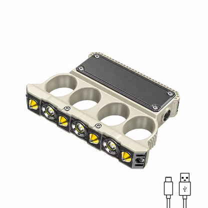 Smiling Shark TIP-156D Tactical Finger Flashlight, 3 Modes, Type-C Rechargeable Rainproof