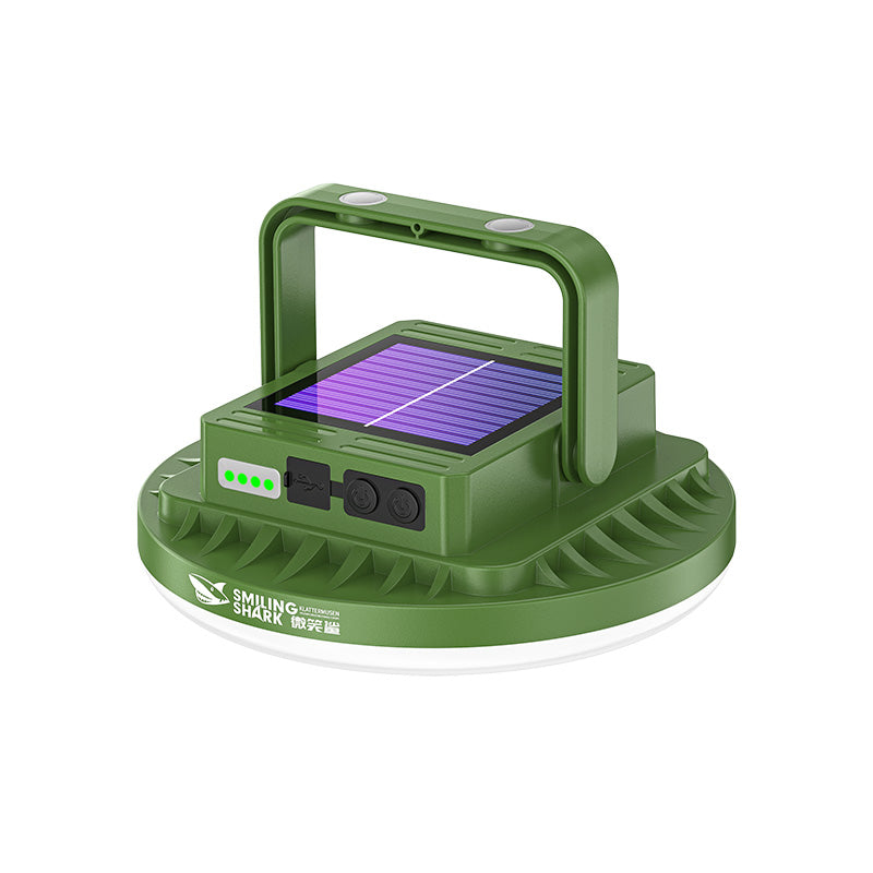 Smiling Shark LY-8336 Solar Magnetic Camping Lamp 6000LMS 5 Modes USB-C,, 4800mAh,Stepless Dimming Lantern, Power Display, Waterproof