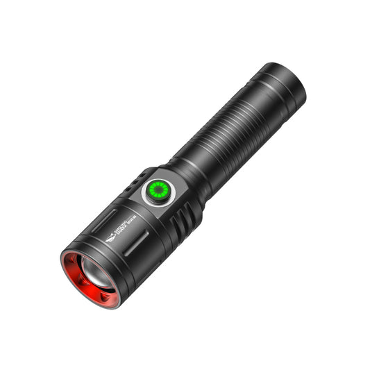 Smiling Shark SD5233 Super Bright 6000 Lumens Led Torch 4 Modes Type-C Rechargeable Torches Flashlight Zoomable Waterproof Lighting