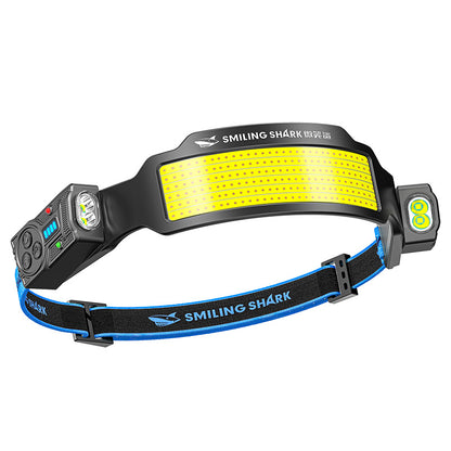 Smiling Shark S-01F Super Bright COB LED Headlamp 6 Modes Wave Sensor USB-C Rechargeable 2400mAh