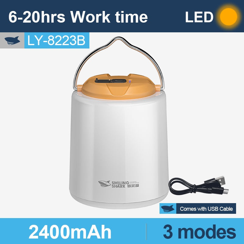 SmilingShark LY8223 LED Camping Lamp Yellow Camping Light 3modes USB Rechargeable Waterproof for outdoor Camping Emergency
