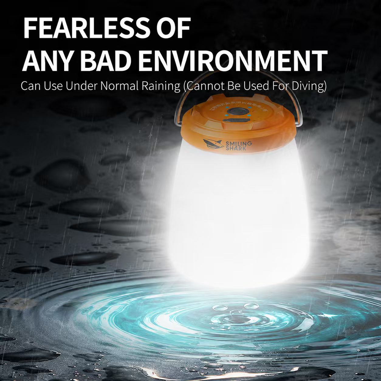 Smiling Shark Ly-8288c Super Bright COB Flood  LED Camping Lantern  , 5 Modes, Type-C Rechargeable