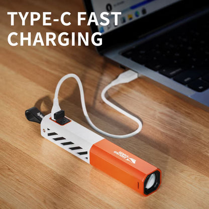 Smiling Shark sd-1020A Super Bright Zoomable Torch 5 Modes, Type-C Fast Charging, 1800mAh Battery
