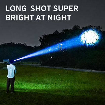 Smiling Shark TD-0262 Super Bright 10000 Lumens LED Rechargeable Headlights COB Floodlight Zoomable Type-C