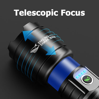 Smiling Shark SD7004 Led Torch Light M77 10000 Lumens 1 Mode USB Rechargeable Zoomable Waterproof