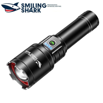 Smiling Shark SD7004 Led Torch Light M77 10000 Lumens 1 Mode USB Rechargeable Zoomable Waterproof