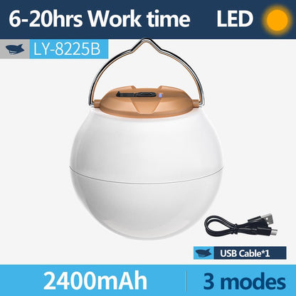 SmilingShark LY8223 LED Camping Lamp Yellow Camping Light 3modes USB Rechargeable Waterproof for outdoor Camping Emergency