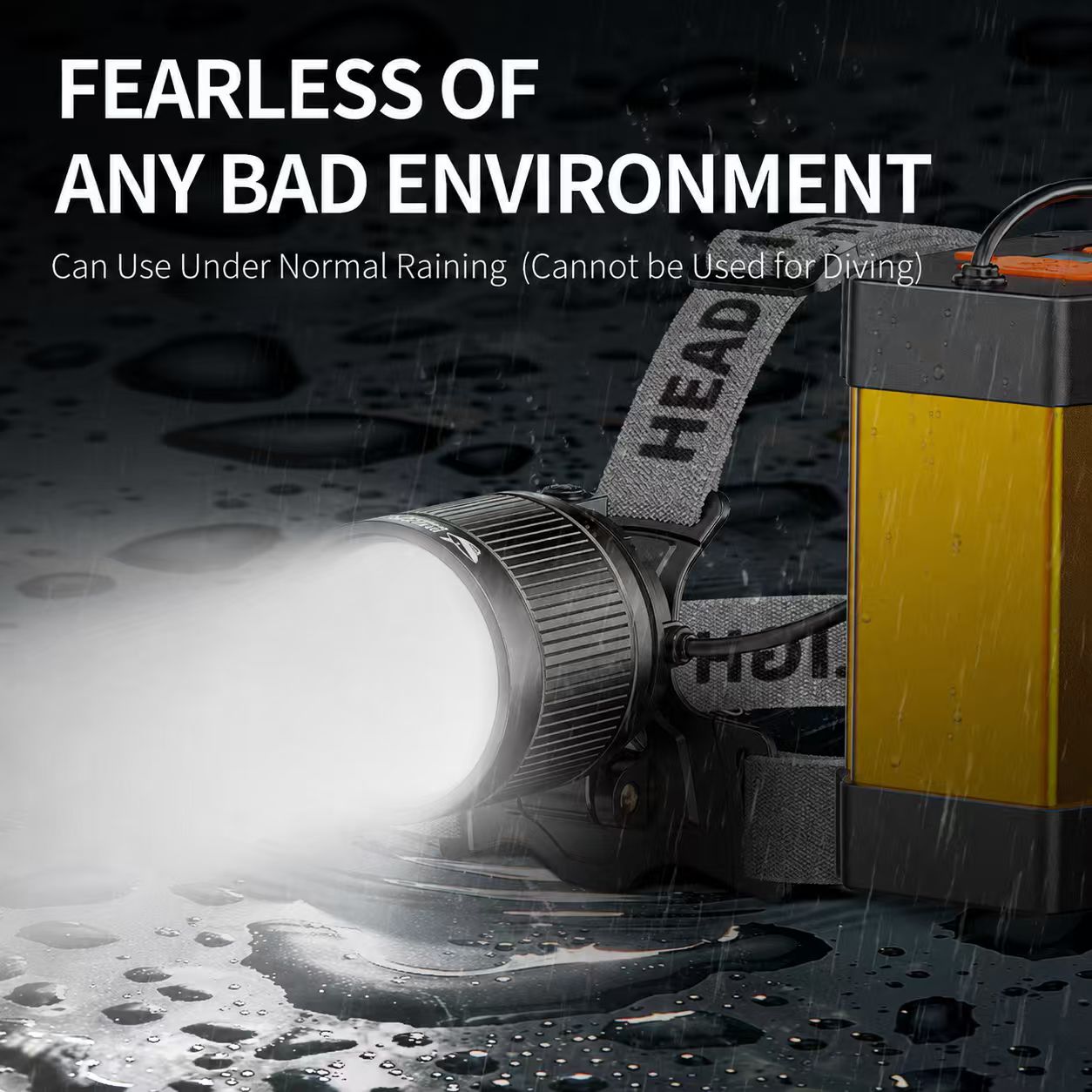 Smiling Shark TD-0262 Super Bright 10000 Lumens LED Rechargeable Headlights COB Floodlight Zoomable Type-C