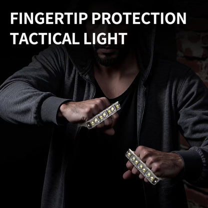 Smiling Shark TIP-156D Tactical Finger Flashlight, 3 Modes, Type-C Rechargeable Rainproof