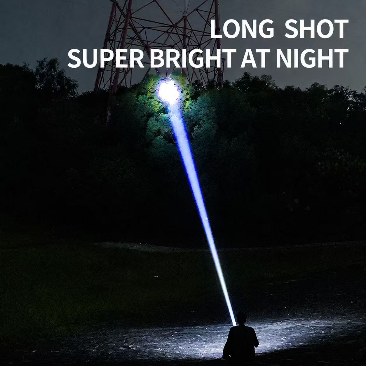 Smiling Shark SD-5410 M80 LED Torch, Zoomable, 5Modes, 5000mAh, Type-C Charge, Power Display