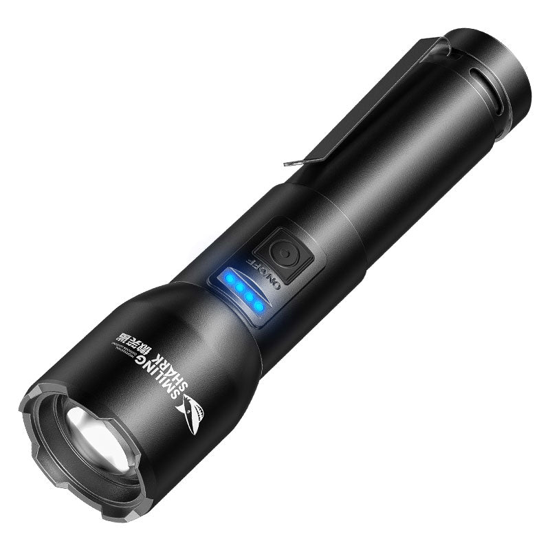 SmilingShark_SD8107_led_Torch_Light_Super_Bright_M77_7000lm_Flashlight_wiht_Metal_Clip_Type