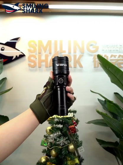 Smiling Shark SD7004 Led Torch Light M77 10000 Lumens 1 Mode USB Rechargeable Zoomable Waterproof