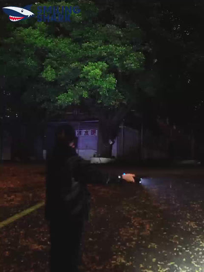 Smiling Shark LED Flashlight -6000 Lumens Super Bright, Zoomable, With Stepless Dimming & USB-C-5229